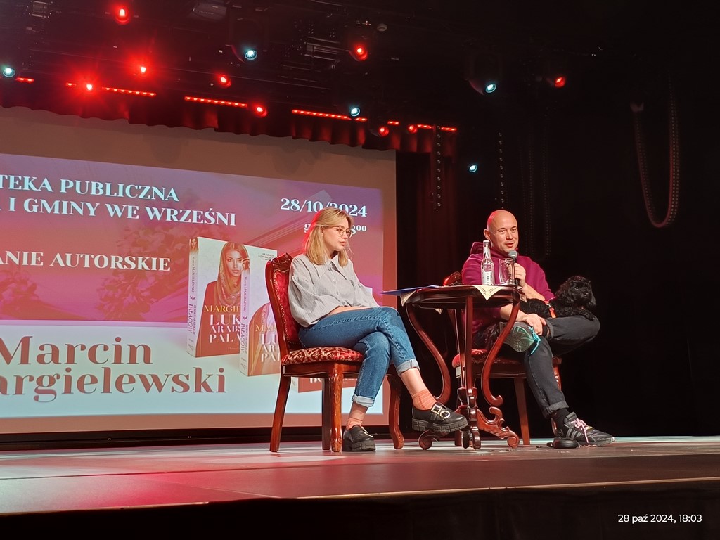 MARCIN MARGIELEWSKI GOŚCIEM WRZESIŃSKIEJ BIBLIOTEKI