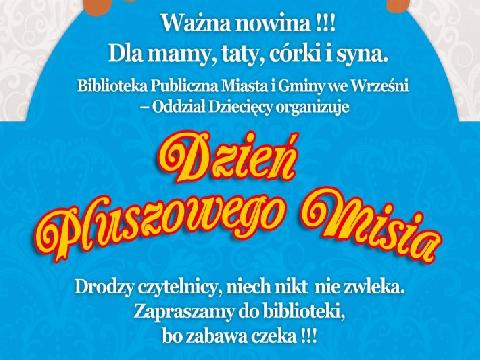 DZIEŃ PLUSZOWEGO MISIA 