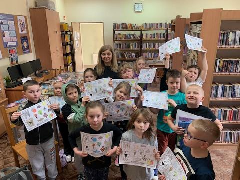 Zajęcia w Bibliotece Publicznej w Kaczanowie.